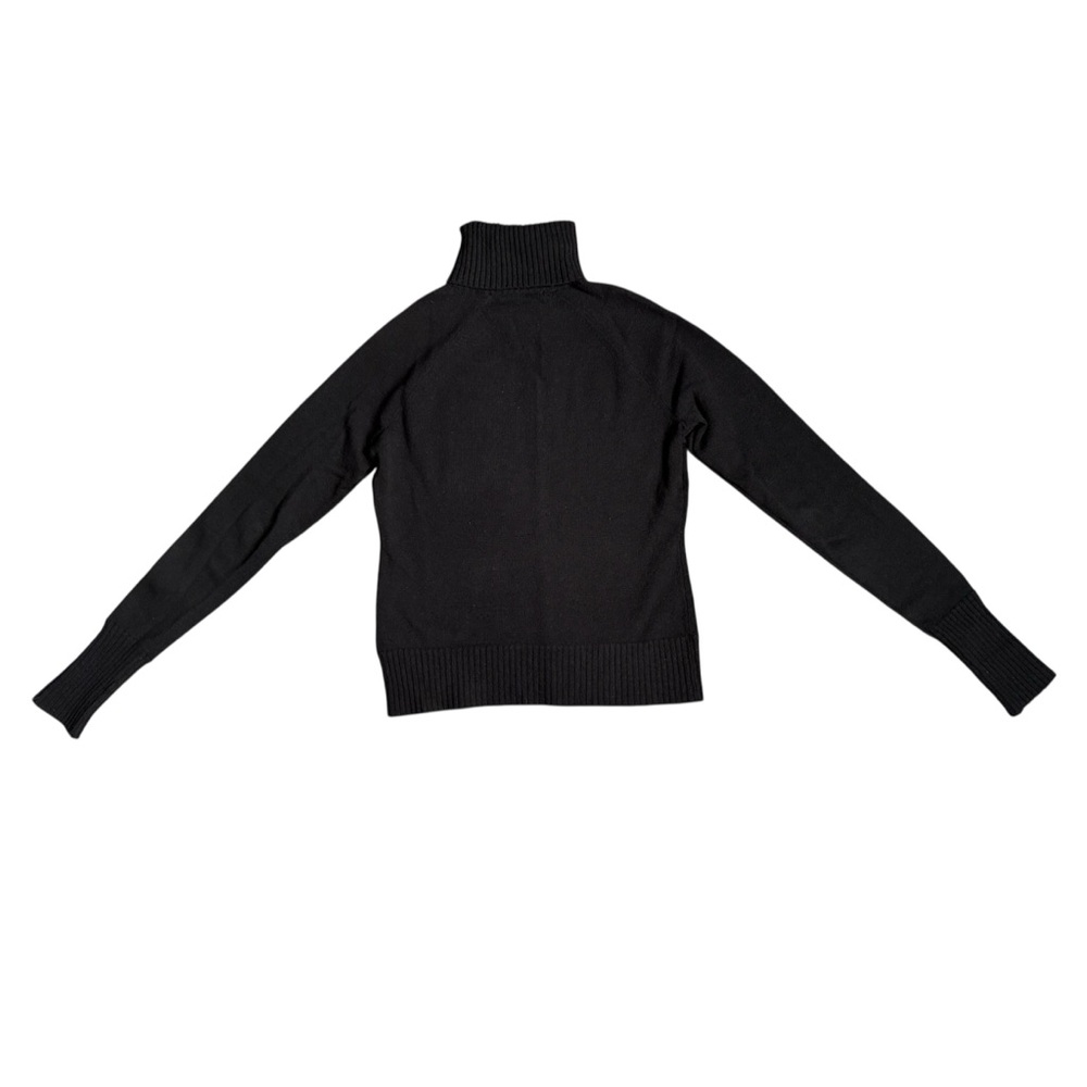 Banana republic black merino wool blend long sleeve turtle neck sweater - Picture 2 of 3